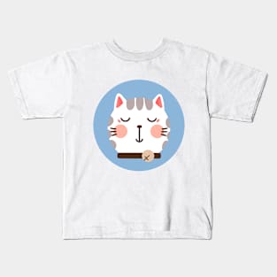 cute drawn kitty cat design 7 Kids T-Shirt